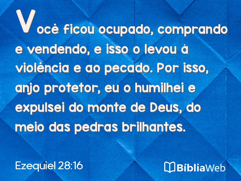 Ezequiel 28:16 em imagem para compartilhar