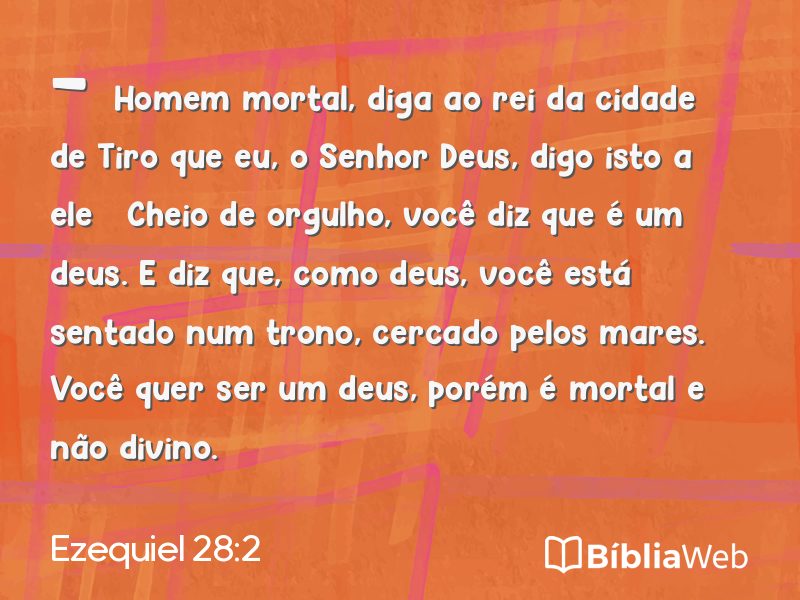 Ezequiel 28:2 em imagem para compartilhar
