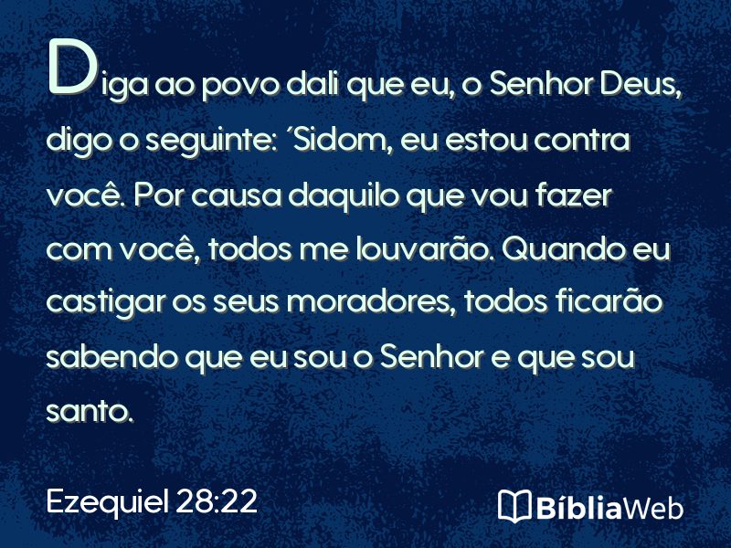 Ezequiel 28:22 em imagem para compartilhar