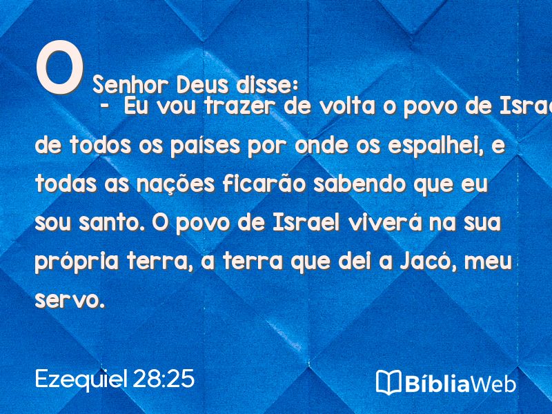 Ezequiel 28:25 em imagem para compartilhar