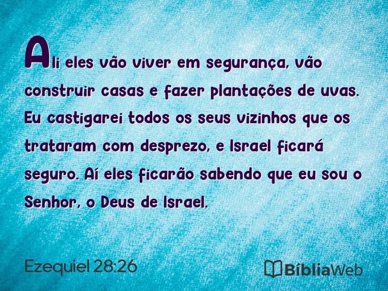 Ezequiel 28:26 em imagem para compartilhar