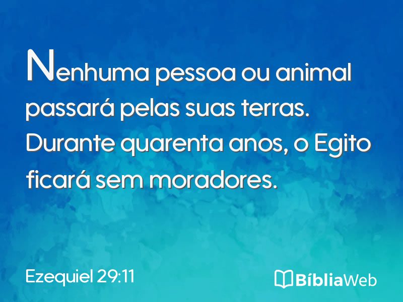 Ezequiel 29:11 em imagem para compartilhar
