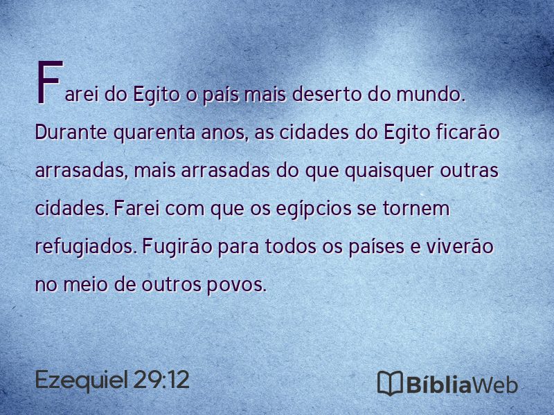 Ezequiel 29:12 em imagem para compartilhar