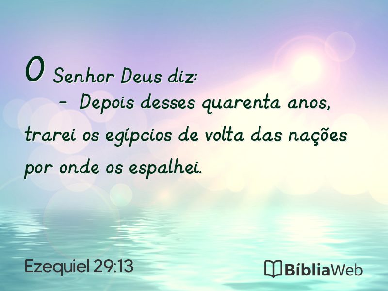 Ezequiel 29:13 em imagem para compartilhar