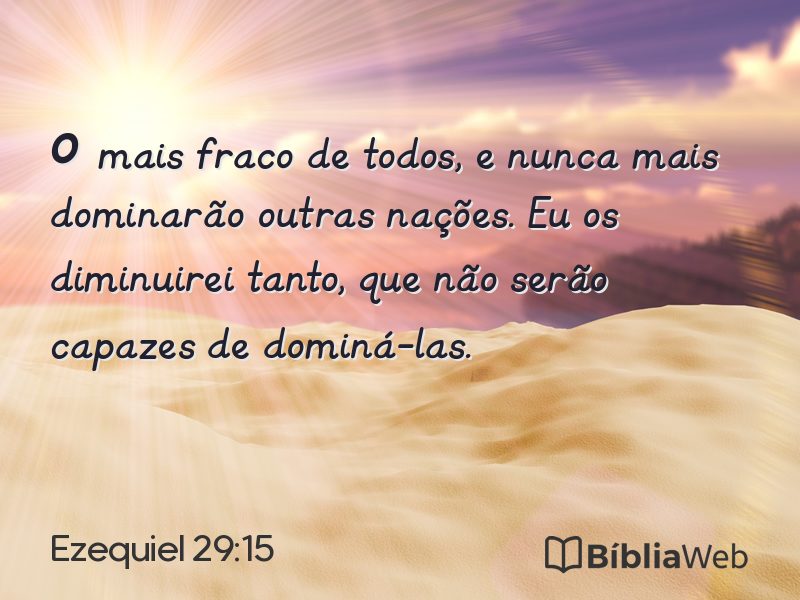 Ezequiel 29:15 em imagem para compartilhar