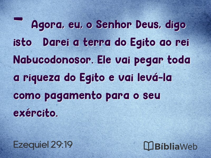 Ezequiel 29:19 em imagem para compartilhar