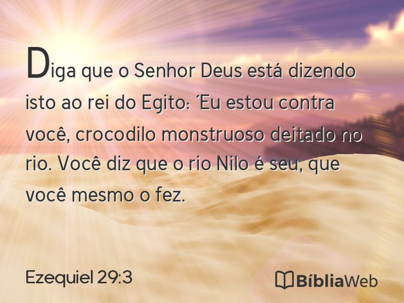 Ezequiel 29:3 em imagem para compartilhar