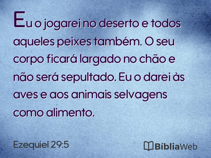 Ezequiel 29:5 em imagem para compartilhar