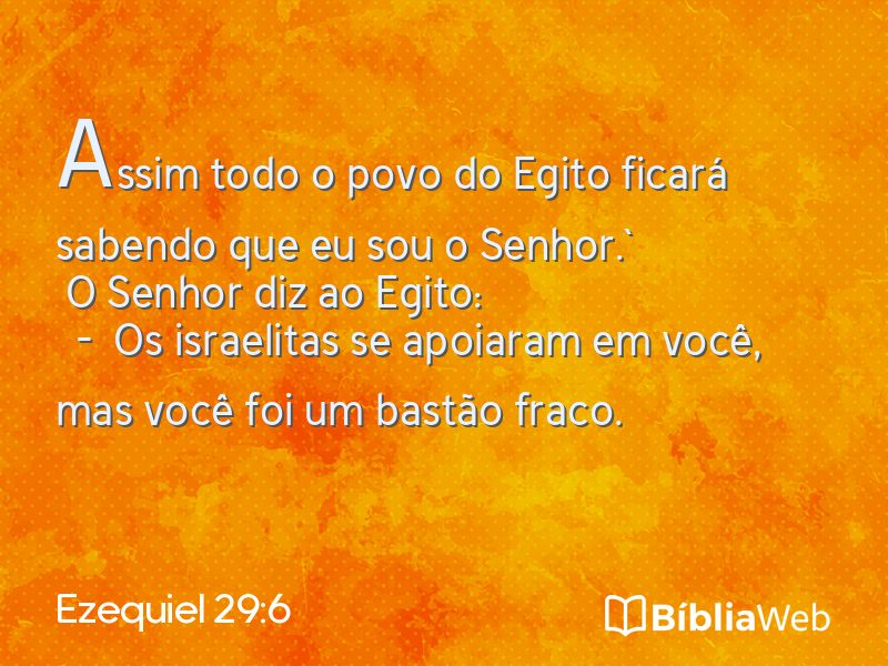 Ezequiel 29:6 em imagem para compartilhar