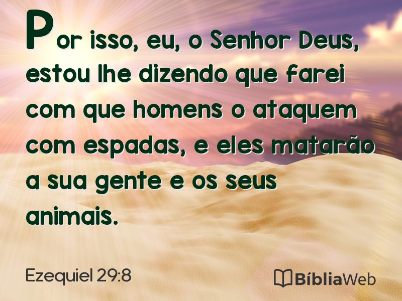 Ezequiel 29:8 em imagem para compartilhar