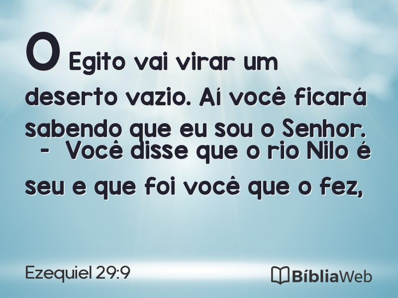 Ezequiel 29:9 em imagem para compartilhar