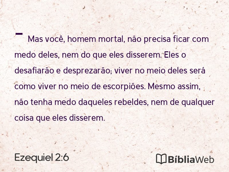 Ezequiel 2:6 em imagem para compartilhar