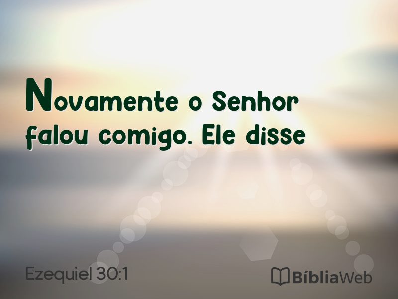 Ezequiel 30:1 em imagem para compartilhar