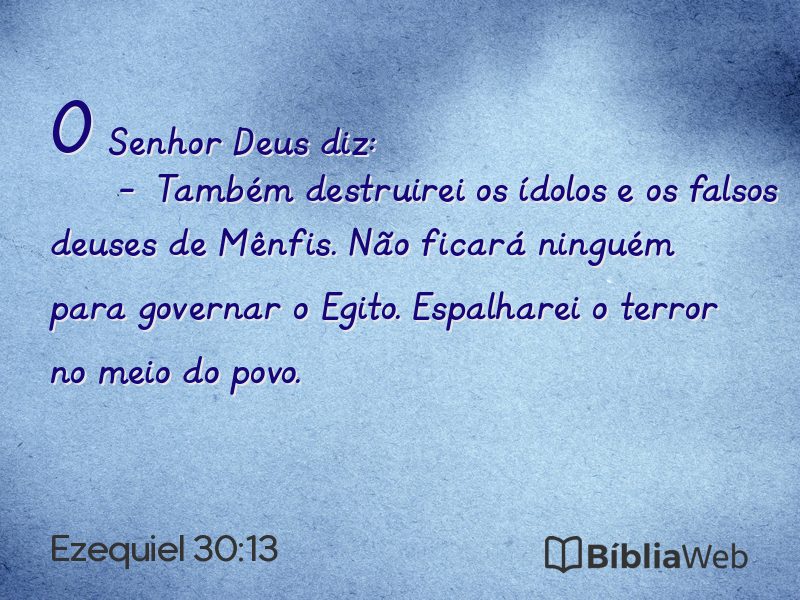 Ezequiel 30:13 em imagem para compartilhar