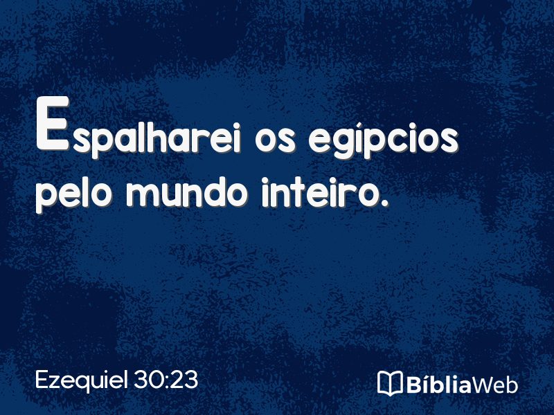 Ezequiel 30:23 em imagem para compartilhar