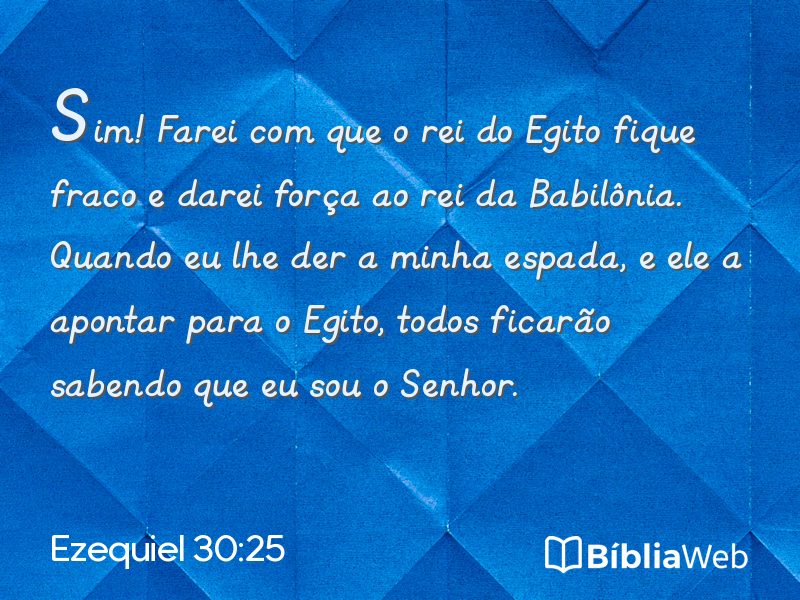 Ezequiel 30:25 em imagem para compartilhar