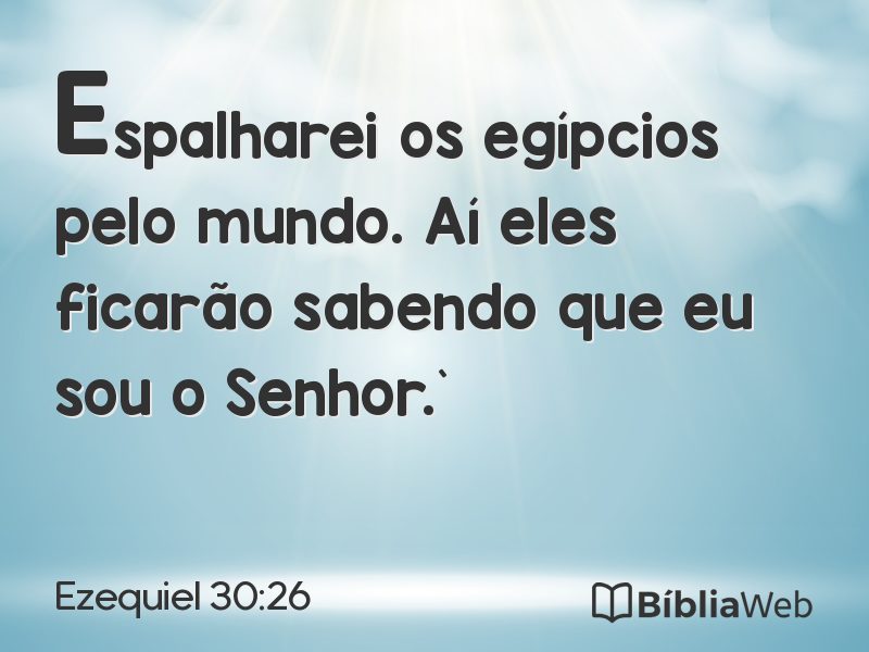 Ezequiel 30:26 em imagem para compartilhar