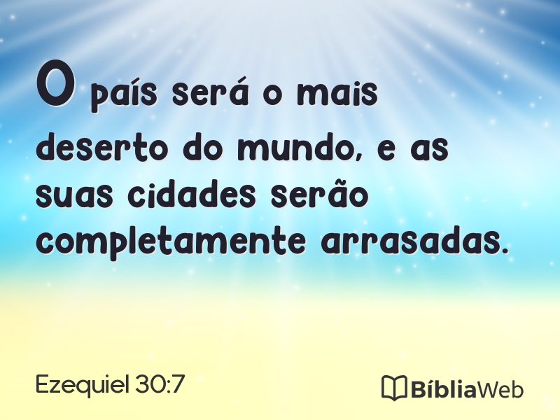Ezequiel 30:7 em imagem para compartilhar