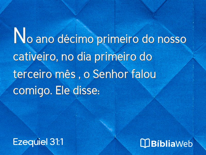 Ezequiel 31:1 em imagem para compartilhar