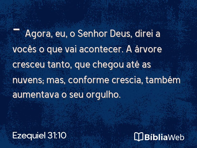Ezequiel 31:10 em imagem para compartilhar