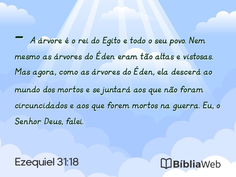 Ezequiel 31:18 em imagem para compartilhar