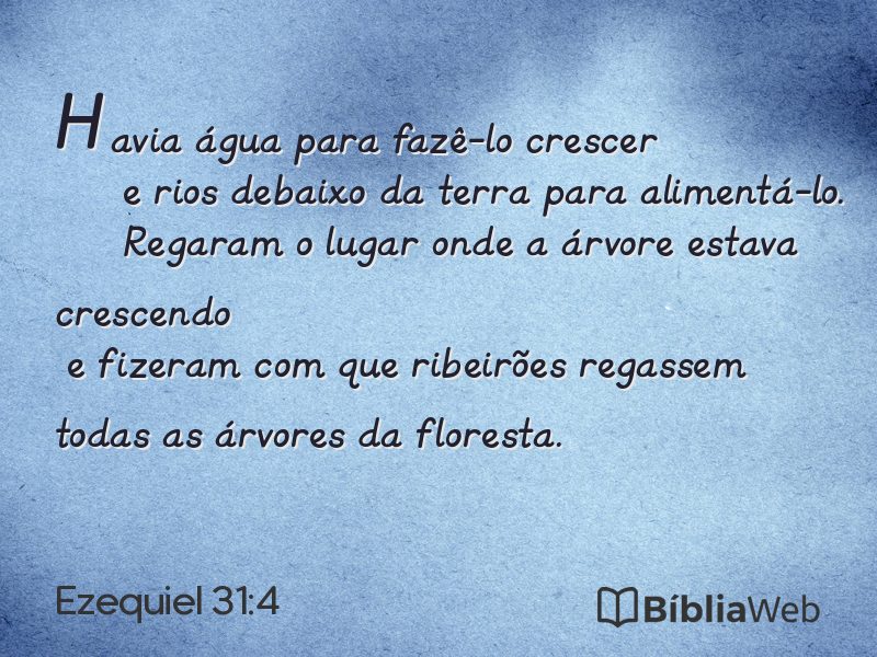 Ezequiel 31:4 em imagem para compartilhar