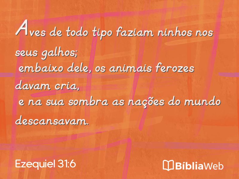 Ezequiel 31:6 em imagem para compartilhar