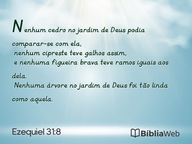 Ezequiel 31:8 em imagem para compartilhar
