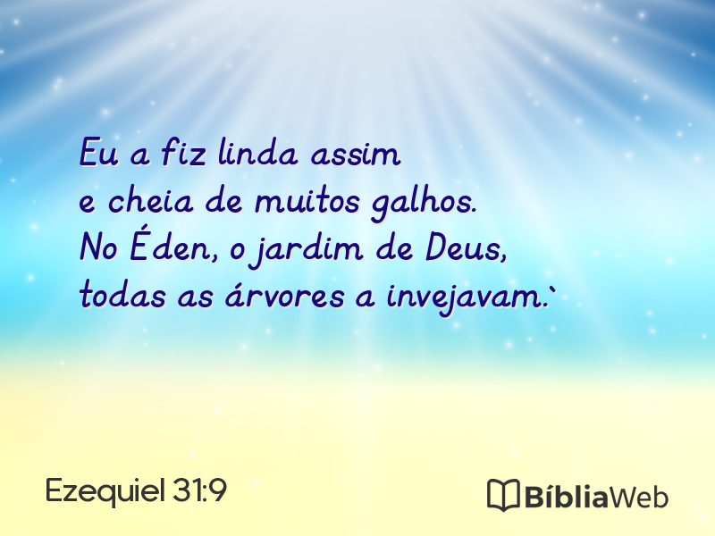 Ezequiel 31:9 em imagem para compartilhar