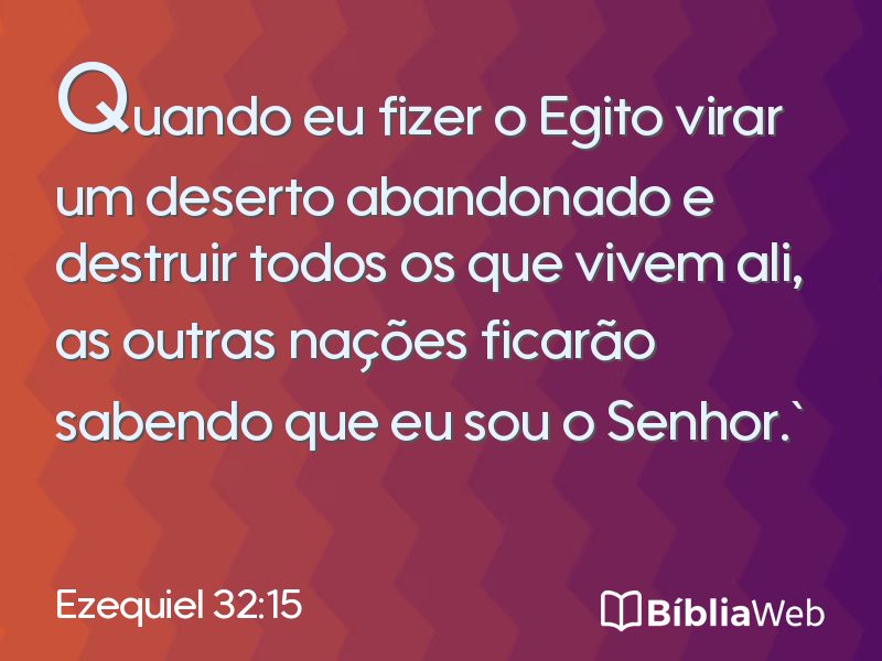 Ezequiel 32:15 em imagem para compartilhar