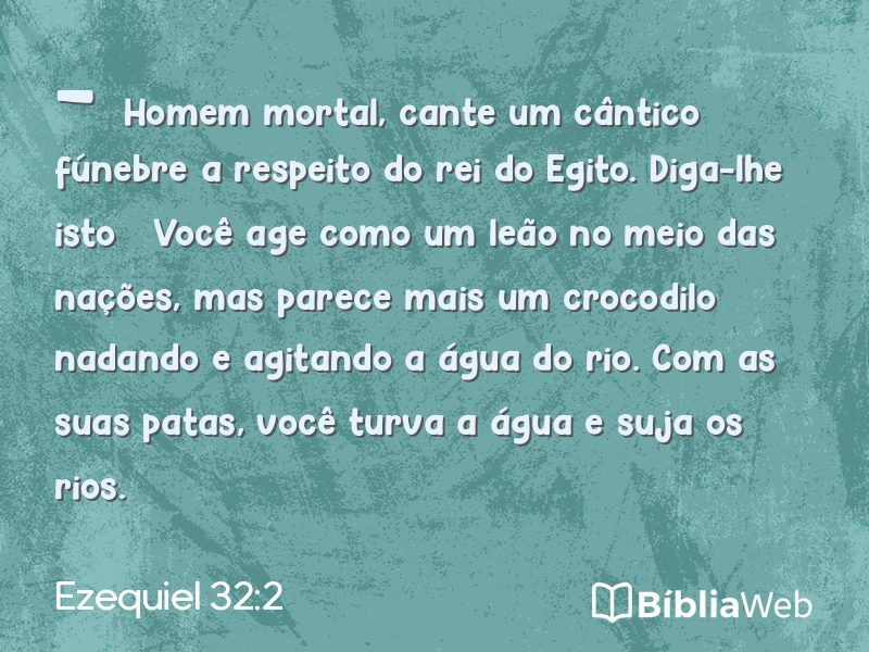 Ezequiel 32:2 em imagem para compartilhar