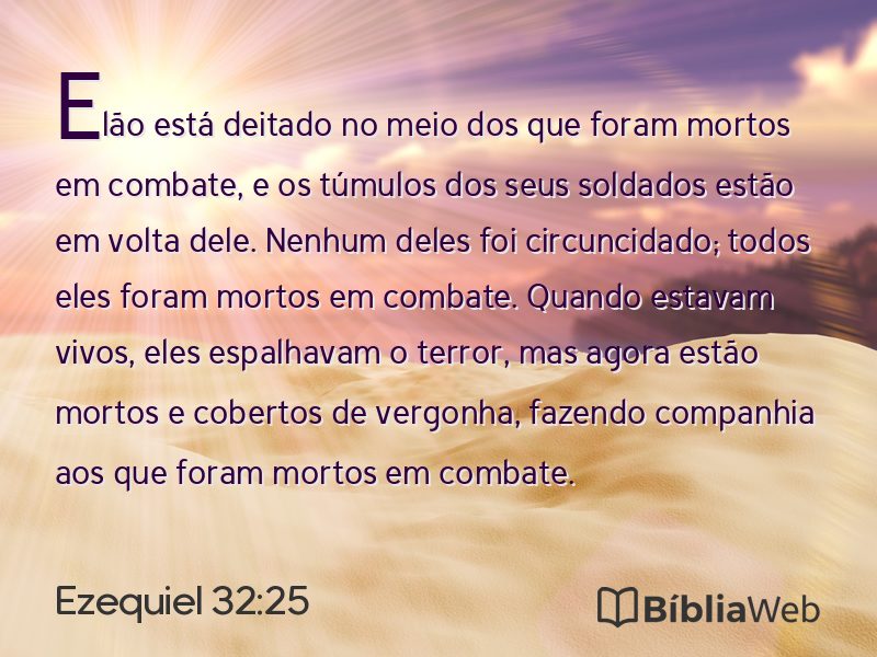 Ezequiel 32:25 em imagem para compartilhar