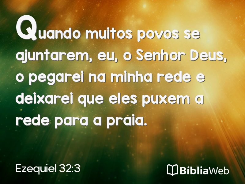 Ezequiel 32:3 em imagem para compartilhar