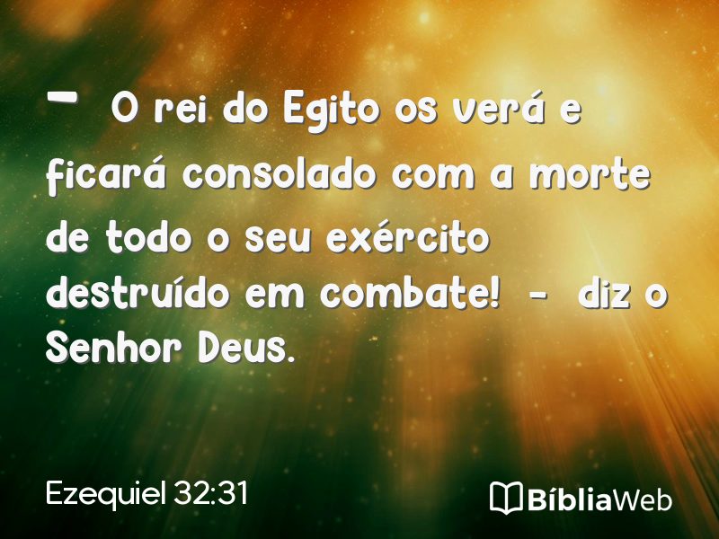 Ezequiel 32:31 em imagem para compartilhar