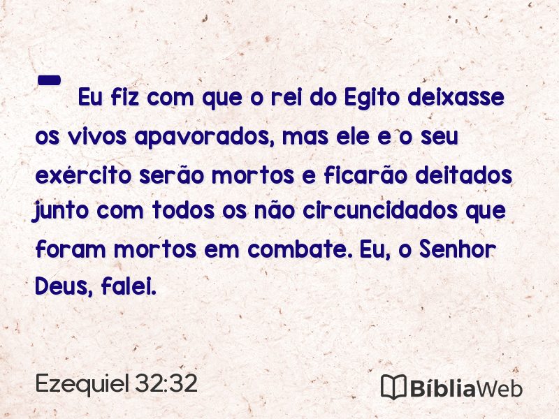 Ezequiel 32:32 em imagem para compartilhar