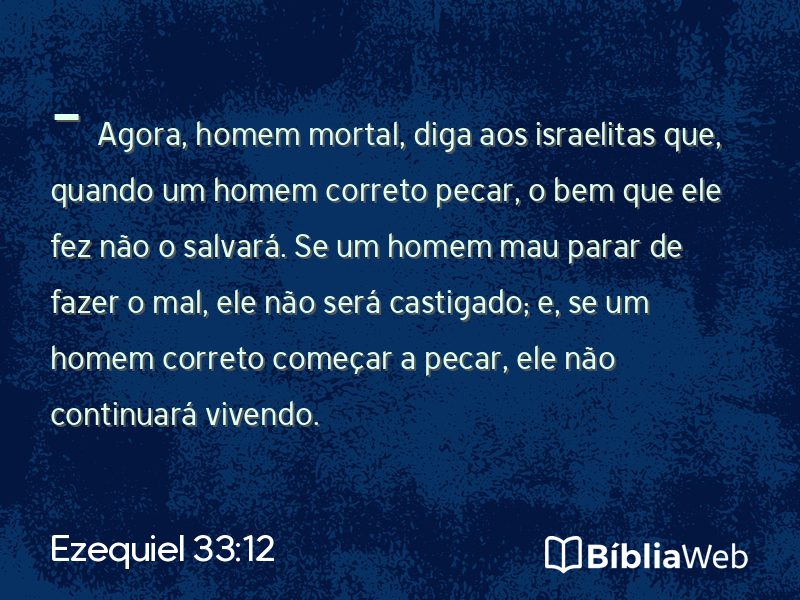 Ezequiel 33:12 em imagem para compartilhar