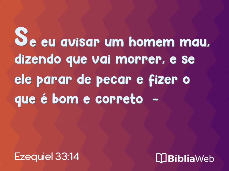 Ezequiel 33:14 em imagem para compartilhar