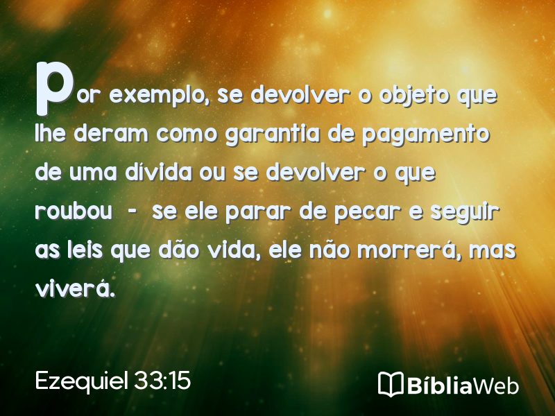 Ezequiel 33:15 em imagem para compartilhar