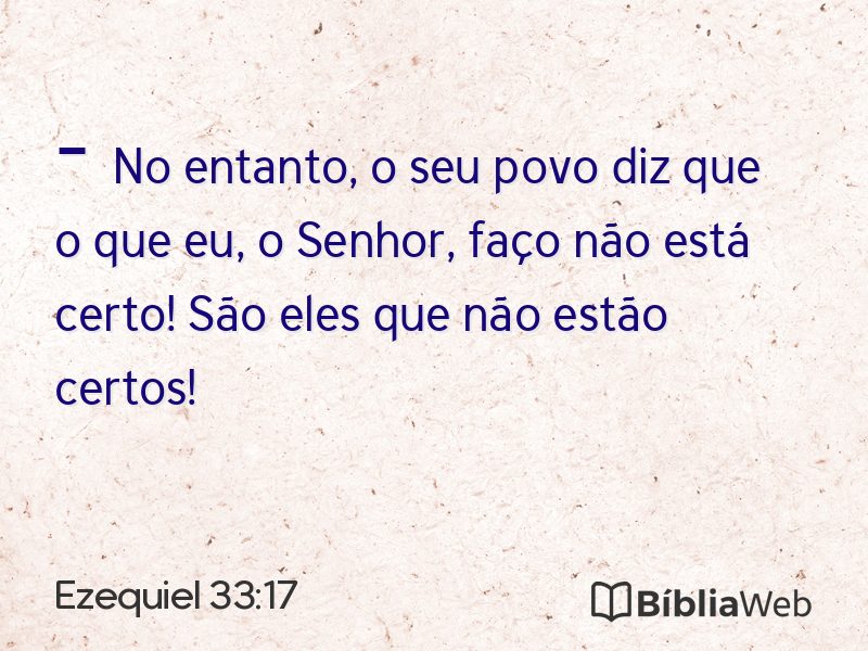 Ezequiel 33:17 em imagem para compartilhar