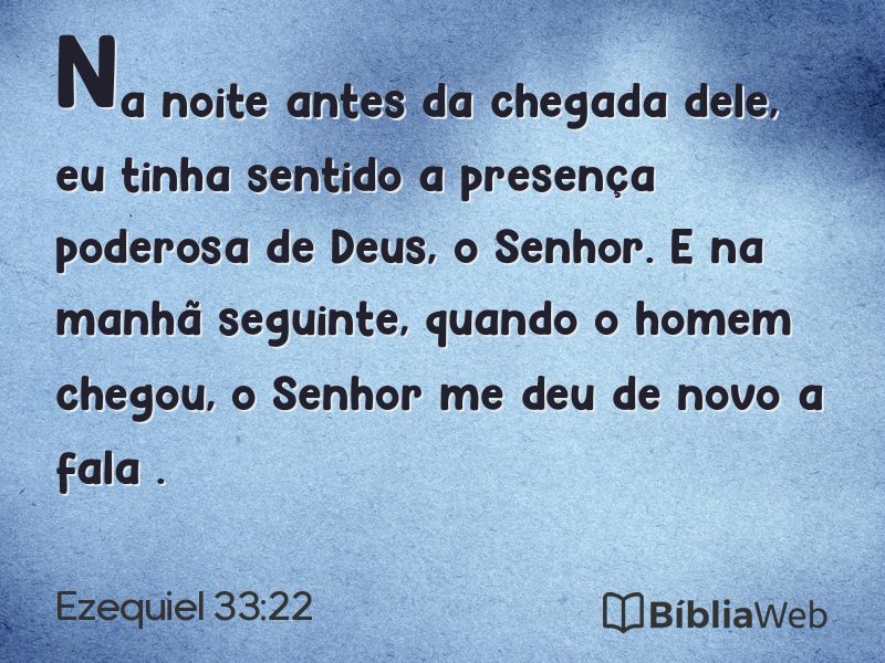 Ezequiel 33:22 em imagem para compartilhar