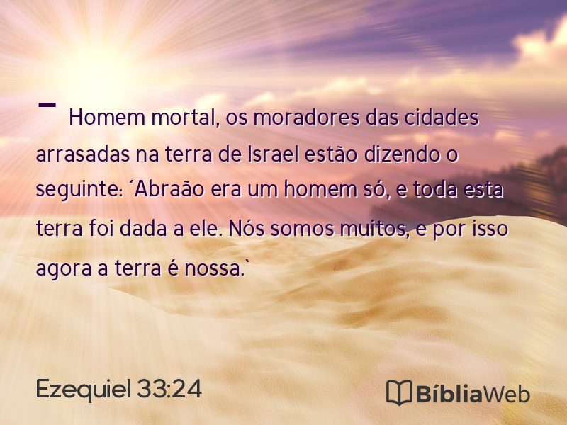 Ezequiel 33:24 em imagem para compartilhar