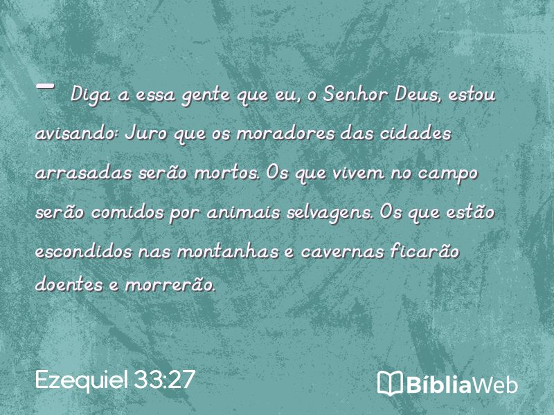 Ezequiel 33:27 em imagem para compartilhar