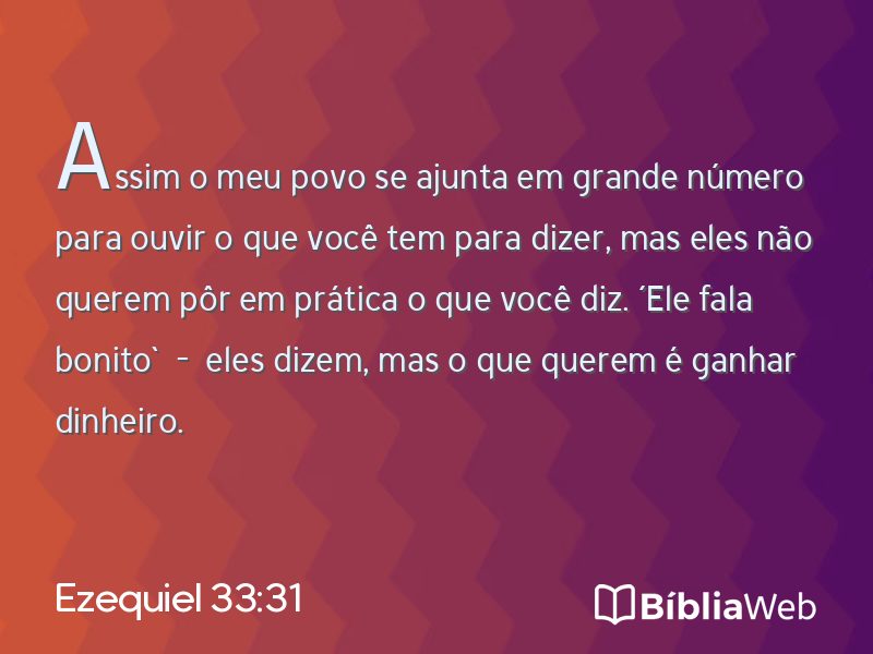 Ezequiel 33:31 em imagem para compartilhar