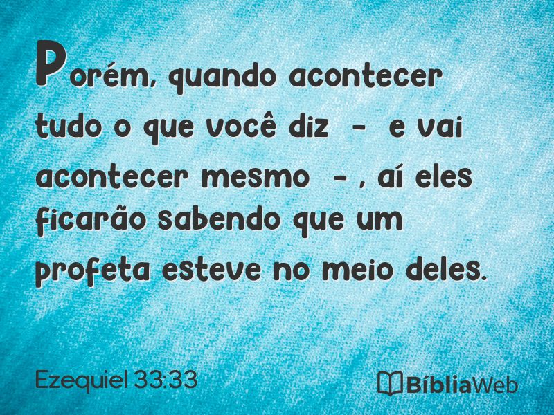 Ezequiel 33:33 em imagem para compartilhar