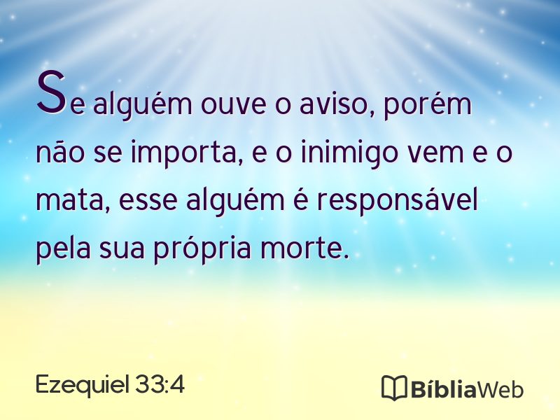 Ezequiel 33:4 em imagem para compartilhar