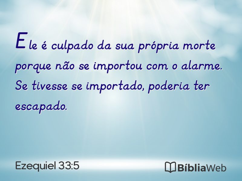 Ezequiel 33:5 em imagem para compartilhar