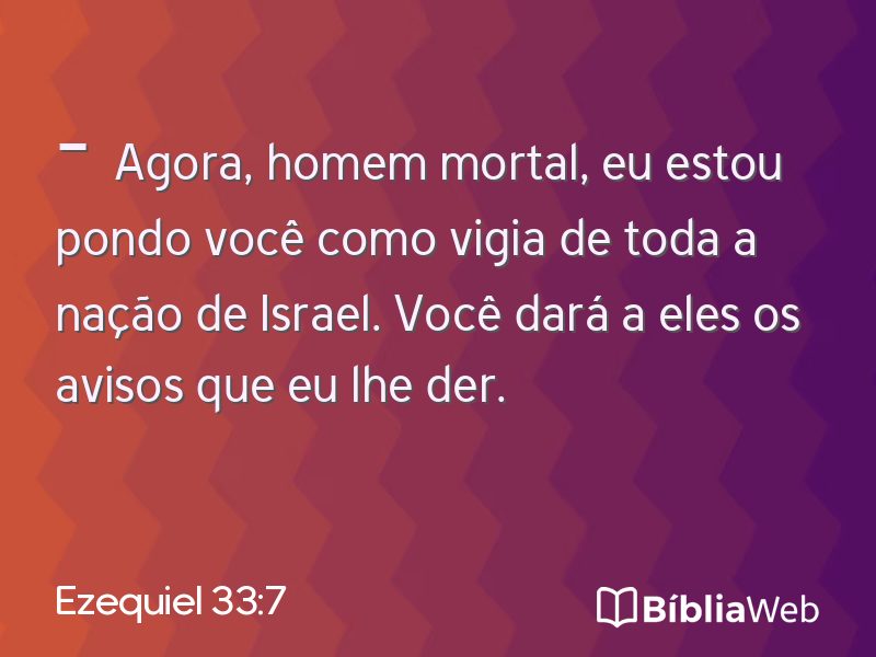Ezequiel 33:7 em imagem para compartilhar