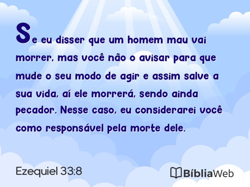Ezequiel 33:8 em imagem para compartilhar