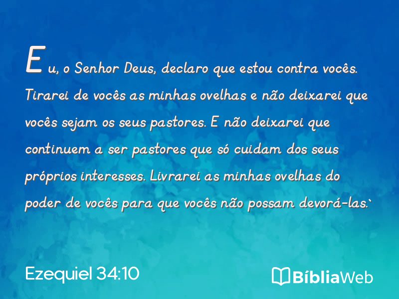 Ezequiel 34:10 em imagem para compartilhar