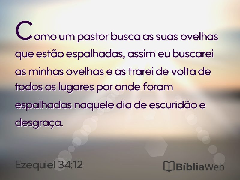 Ezequiel 34:12 em imagem para compartilhar